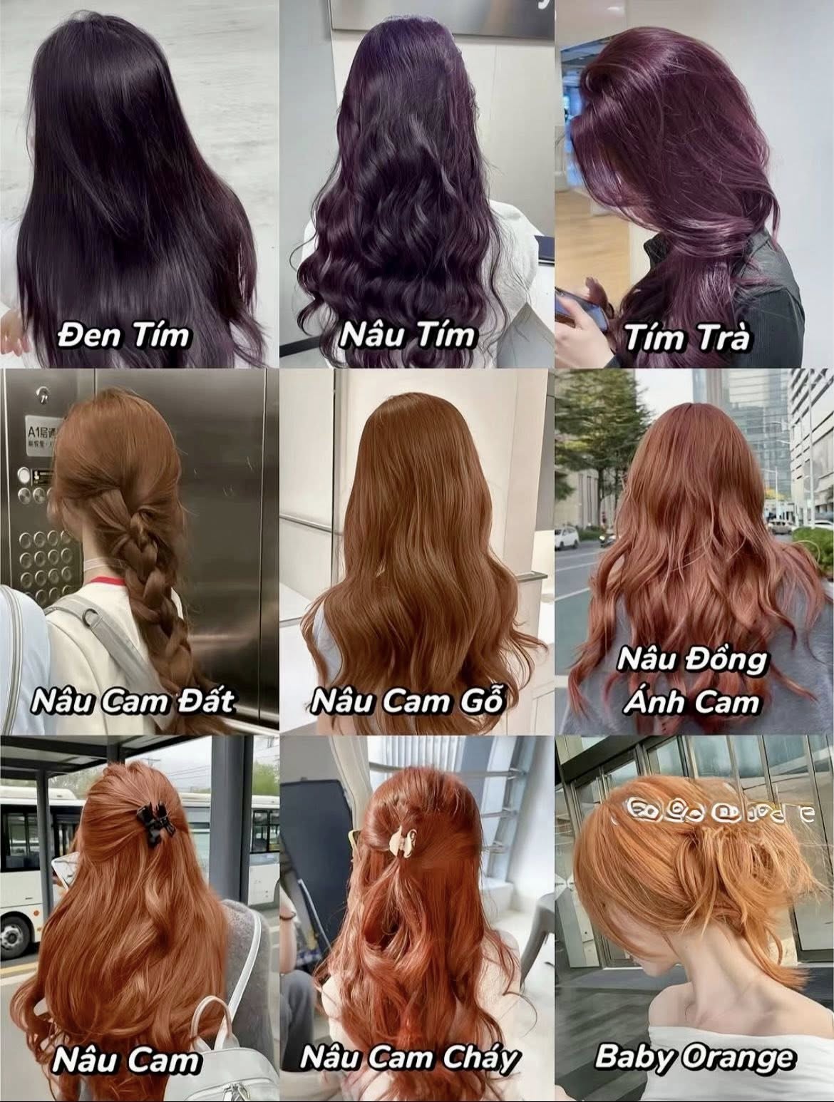 2️⃣ Violet Red Brown – Nâu đỏ ánh tím cá tính